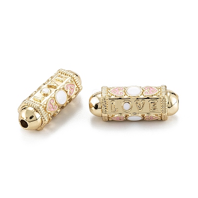 Real 18K Gold Plated Brass Tube Beads KK-A155-23G-C-1