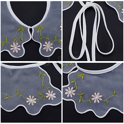 Detachable Organza Lady's False Collars AJEW-WH0348-50-1
