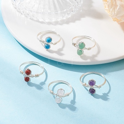 Natural & Synthetic Gemstone Finger Rings RJEW-JR00945-02-1