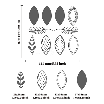 Stainless Steel Cutting Dies Stencils DIY-WH0279-131-1