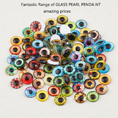 Flat Back Glass Cabochons GGLA-PH0007-93A-1