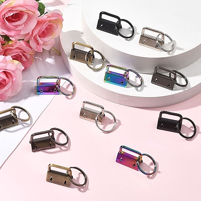30Pcs 5 Colors Iron Ribbon Ends IFIN-YW0004-02-1