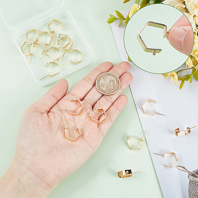 20Pcs Brass Stud Earring Findings KK-BBC0004-33-1