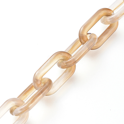 Handmade Acrylic Cable Chains AJEW-JB00554-04-1