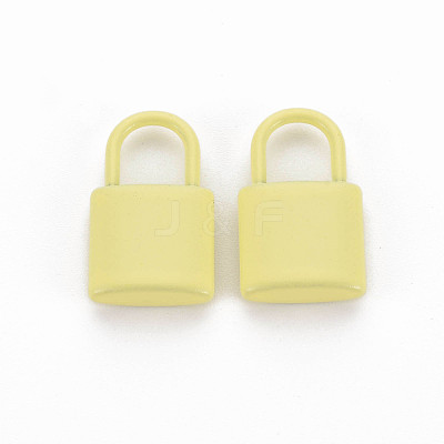 Spray Painted Alloy Pendants PALLOY-Q433-031H-RS-1