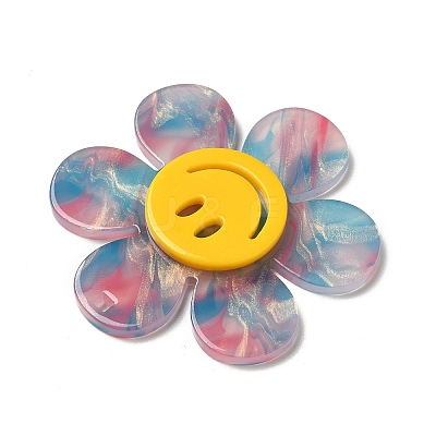 Two Tone Acrylic Big Pendants OACR-B008-D01-1
