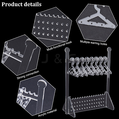 1 Set Acrylic Earring Display Stands EDIS-CP0001-14C-1