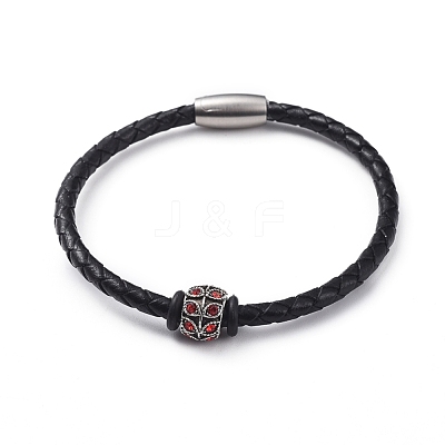 Unisex Leather Cord Bracelets BJEW-JB04799-M-1