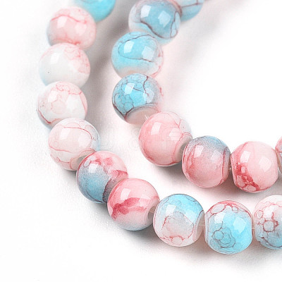 Baking Paint Glass Beads Strands DGLA-N003-4mm-C03-1