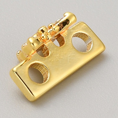 Brass Pave Clear Cubic Zirconia Connector Charms LS-KK-WH0081-22C-G-1
