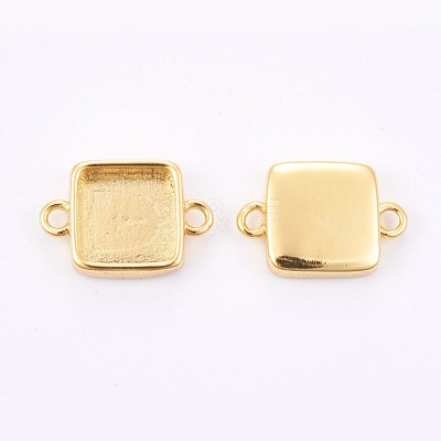 Brass Cabochon Connector Settings KK-F748-15G-1