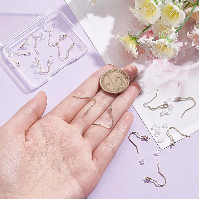 12Pcs Brass Earring Hooks KK-BC0008-48-1