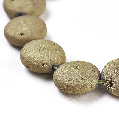 Electroplated Natural Quartz Crystal Beads Strands G-E499-01A-1