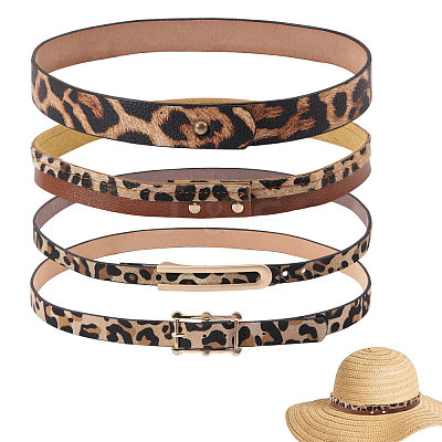 4Pcs 4 Styles PU Leather Hat Bands DIY-CA0007-96-1