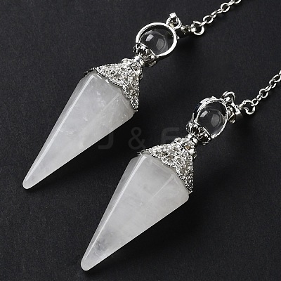 Natural Quartz Crystal Hexagonal Pointed Dowsing Pendulums G-P552-05P-02-1