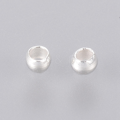 Brass Crimp Beads KK-L020-S-1