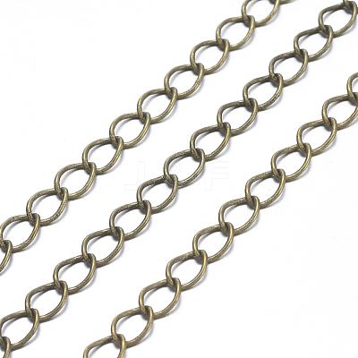 Brass Twisted Chains X-CHC-Q001-5x4mm-AB-1