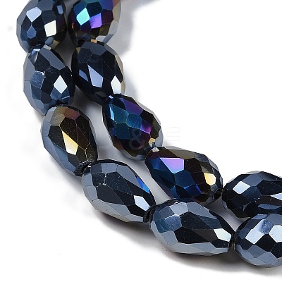 Opaque Solid Color Electroplate Glass Beads Strands EGLA-N013-P4mm-B01-1