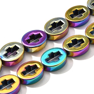 Electroplated Synthetic Non-magnetic Hematite Beads Strands G-L613-Z01-02B-1