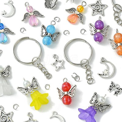 Alloy with Transparent Acrylic Pendants FIND-FS0002-33-1