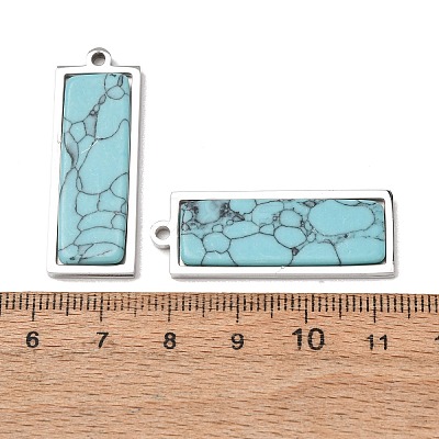 Dyed Synthetic Turquoise Pendants GG-CBA1E47-07P-1