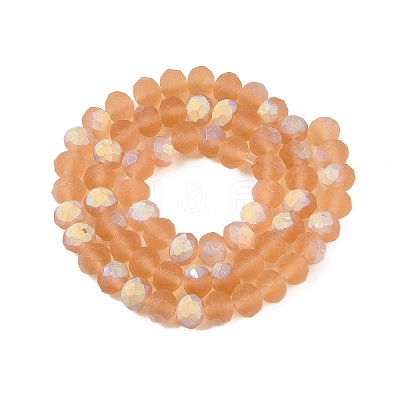 Transparent Glass Beads Strands EGLA-A044-T8mm-MB23-1