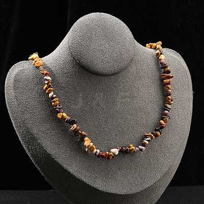 Natural Supper 7 Rutilated Quartz Chip Beaded Necklaces for Men Women NJEW-G159-01K-1