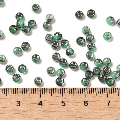 Transparent Inside Colours Glass Seed Beads SEED-H002-A-C221-1