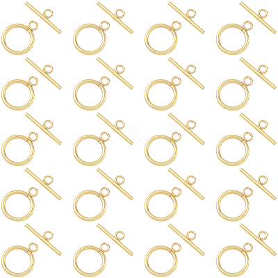 20 Sets 304 Stainless Steel Toggle Clasps STAS-BBC0008-07-1