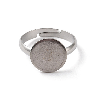 Non-Tarnish 304 Stainless Steel Pad Ring Settings STAS-K278-11D-P-1