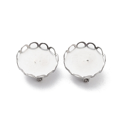 Non-Tarnish 304 Stainless Steel Brooch Base Settings FIND-D035-03B-P-1