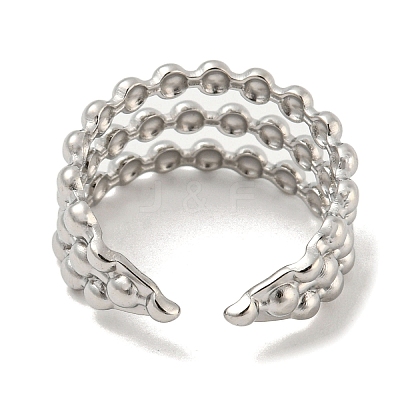 Non-Tarnish 304 Stainless Steel Open Cuff Ring RJEW-C067-24P-1