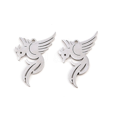 304 Stainless Steel Pendants STAS-E521-07P-08-1