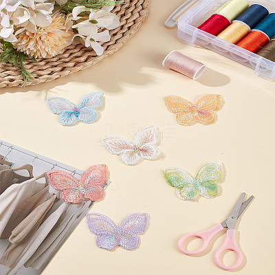 12Pcs 6 Colors Polyester Lace Embroidery Costume Accessories DIY-LP0003-58-1