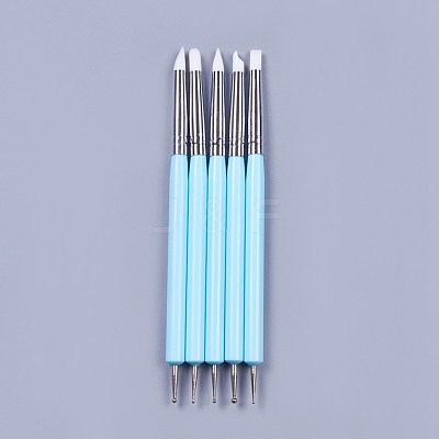 Silicone Double Head Nail Art Dotting Tools AJEW-L072-54A-1