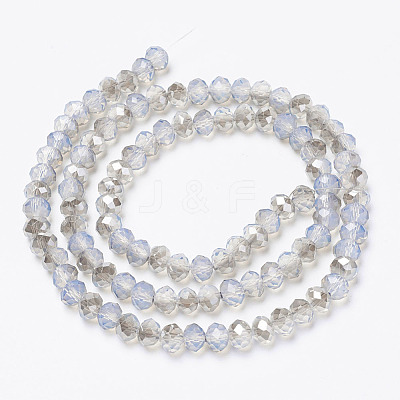 Electroplate Glass Beads Strands EGLA-A034-J4mm-E02-1