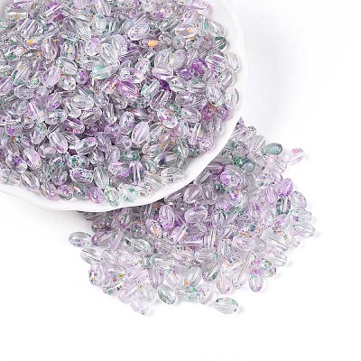 Baking Paint Transparent Glass Beads DGLA-T004-06C-1