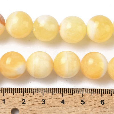Natural Yellow Jade Beads Strands G-F818-A03-14mm-1