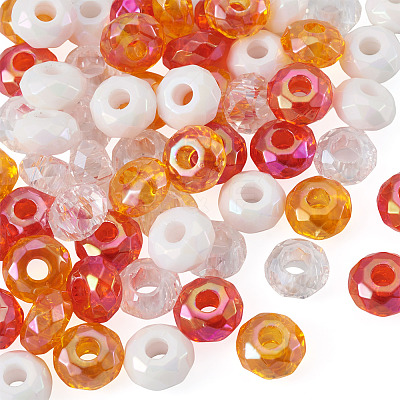 60Pcs 4 Colors Acrylic Beads SACR-TA0001-79-1