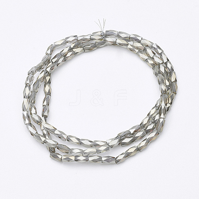 Electroplate Transparent Glass Beads Strands EGLA-E046-D03-1