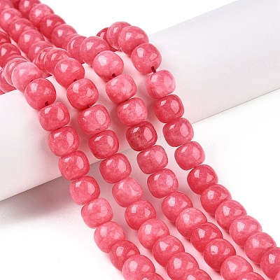 Dyed Natural White Jade Beads Strands G-T138-S16-1