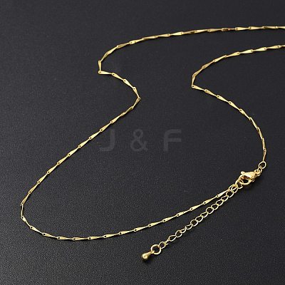 Brass Link Chain Necklaces for Women NJEW-D302-35G-1