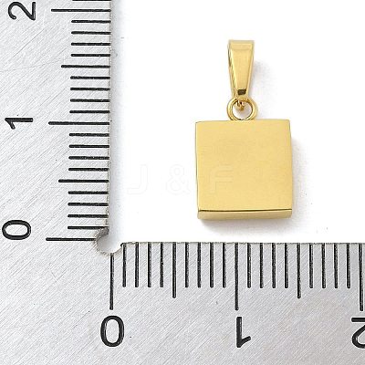 Ion Plating(IP) 304 Stainless Steel Micro Pave Cubic Zirconia Pendants STAS-Z107-02G-06-1