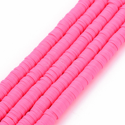 Handmade Polymer Clay Bead Strands CLAY-T002-6mm-48-1