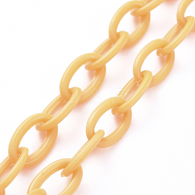 Personalized ABS Plastic Cable Chain Necklaces NJEW-JN03254-01-1