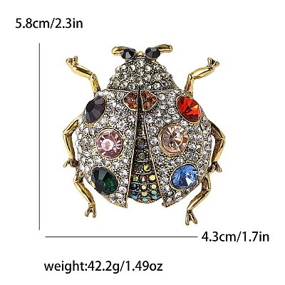 Alloy Rhinestone Brooch for Backpack Clothes PW-WG27B6F-03-1