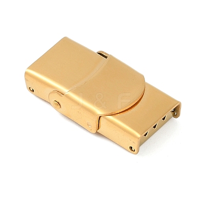 Ion Plating(IP) 201 Stainless Steel Watch Band Clasps STAS-C006-1-02G-1