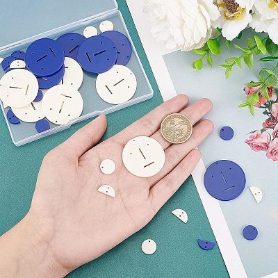 36Pcs 6 Style Acrylic Pendants MACR-CA0001-20-1