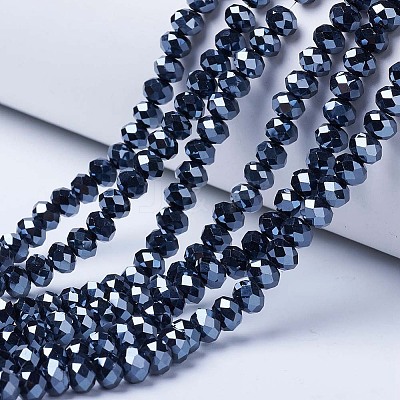 Electroplate Glass Beads Strands EGLA-A044-P1mm-A18-1