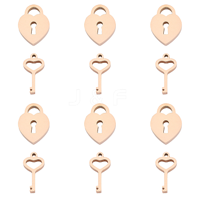 304 Stainless Steel Charms STAS-UN0012-02RG-1